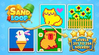 🏖️ Sand Loop Walkthrough: Levels 251, 252, 253, 254 (Complete Solutions!) 🧩