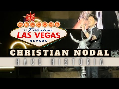 Christian Nodal llego a Las Vegas