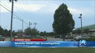 Mobile meth lab investigation in Virginia Beach