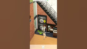 Did you know, you can put laundry under the stairs? in sims 4 #sims4stairs #sims4shorts #sims4tips