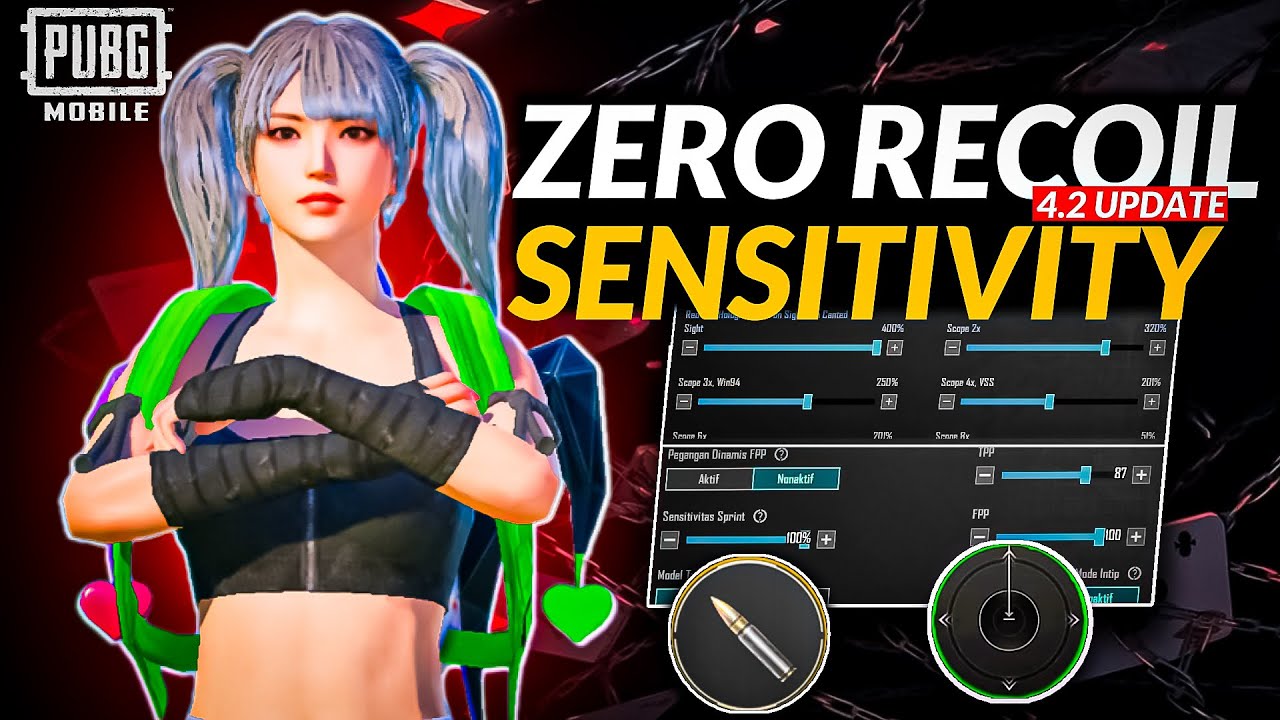 PUBG 4.2 UPDATE SENSITIVITY CODE | PUBG BEST SENSITIVITY SETTINGS | PUBG ZERO RECOIL SENSITIVITY 