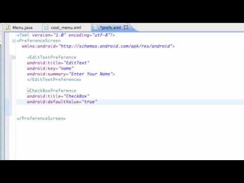 Android Application Development Tutorial   54   Setting up Preferences   YouTube