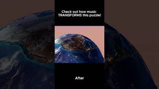 Music TRANSFORMS this puzzle! 🌏🎶  #puzzlingplaces #gaming #vrgaming #gamemusic