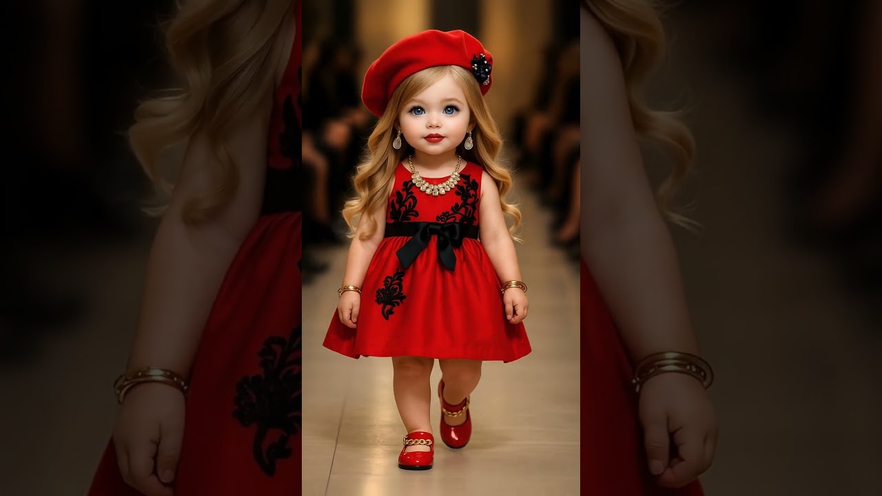 ✨ Little Fashion Star – Golden Runway Bloom