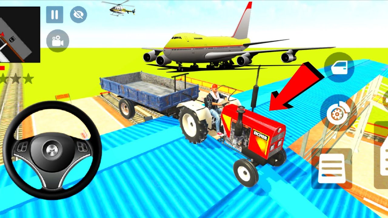 Franklin tractor Modified Thar Car Bike 3d Sinchan Car🎮🔥 indian Theaft Auto Simulator Game video