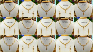 Light Weight Gold Necklace Designs With WEIGHT / New Gold NECKLACE / light necklace Designs screenshot 4