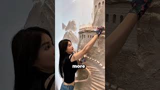 She Turned Cement Into a Realistic 3D Masterpiece😲❤️ #shorts