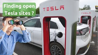 How to find unlocked Tesla Superchargers open to all EV drivers? (non-Tesla)