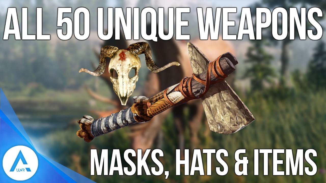 All 50 Unique Secret Weapons, Hats, Masks, Items How to Get Them - Red Dead Redemption 2 - YouTube