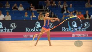 Elizabeth PETROSYAN (ARM) 2015 Rhythmic Worlds Stuttgart - Qualifications Ribbon