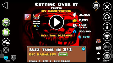 Getting Over It by KiwiPenguin (Insane Demon Platformer Level)