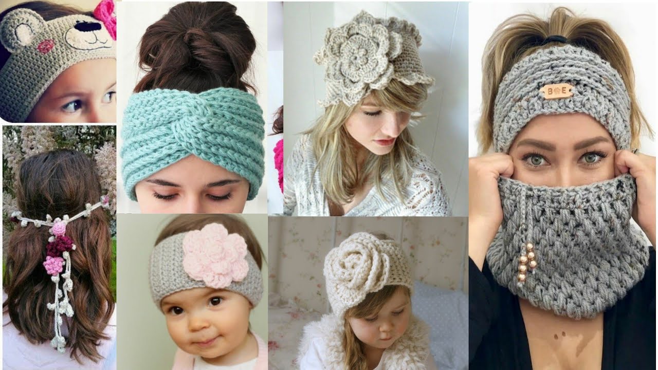 Crochet hair bands crosia hair bands baby bands YouTube