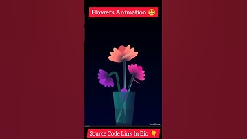 Flower Animation In Css | Html Css Graphic Design | Css Animation Effects