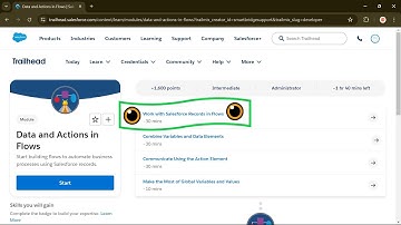 Work with Salesforce Records in Flows || Data and Actions in Flows || Flow Fundamentals Superbadge