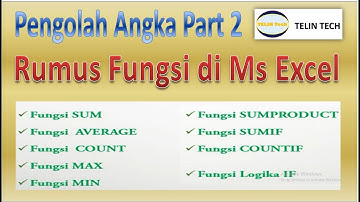 SIMKOMDIG | PENGOLAH ANGKA PART 2 | Cara Menggunakan Rumus Fungsi di Ms Excel
