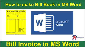 How to make Bill Book in MS Word | Cash Memo | Invoice in MS Word Design  #Word2025