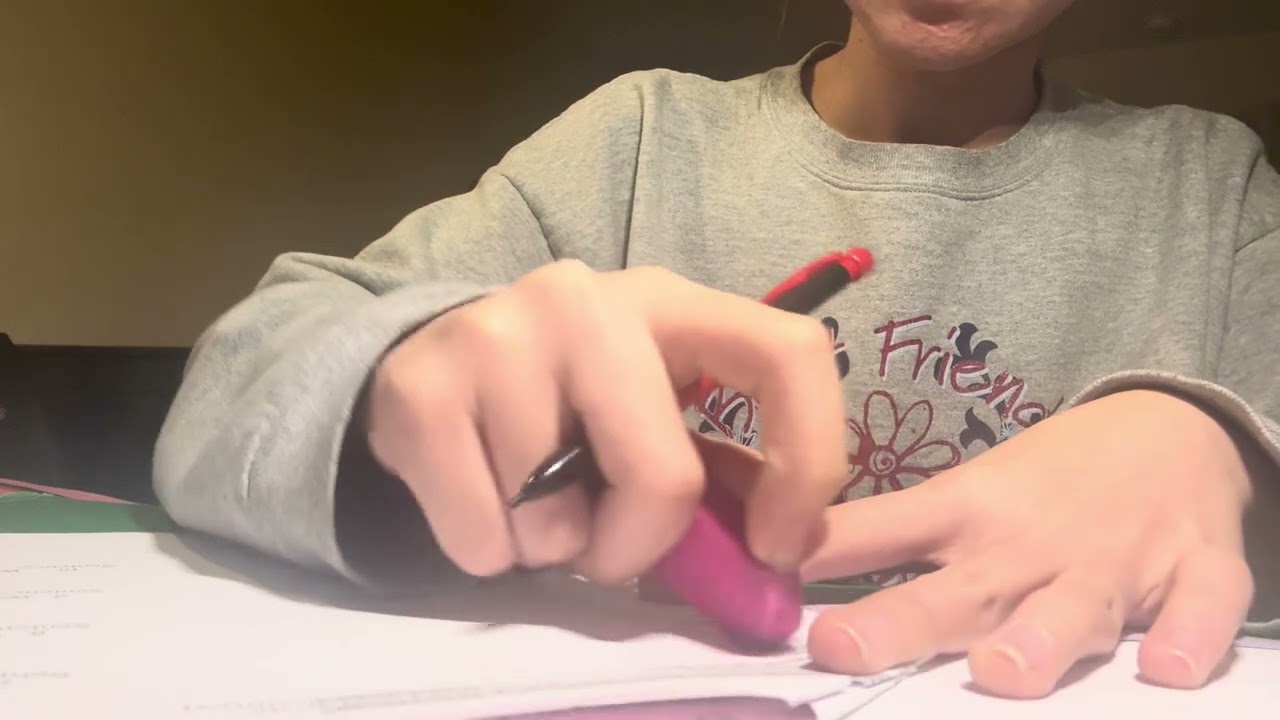 ASMR |writing sounds| doing my homework from school