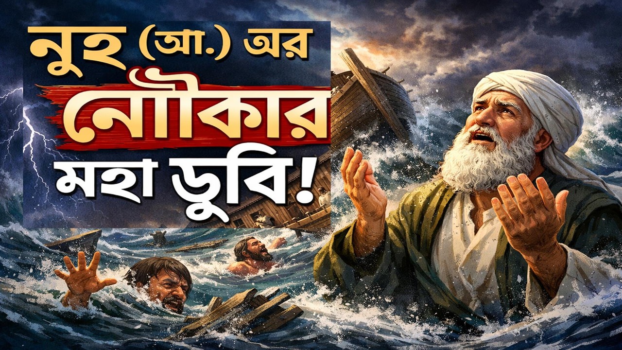 নুহু (আ:) এর কিস্তি ডোবার ঘটনা | 950 Years Warning | Prophet Noah (AS) Ark Story | Great Flood |