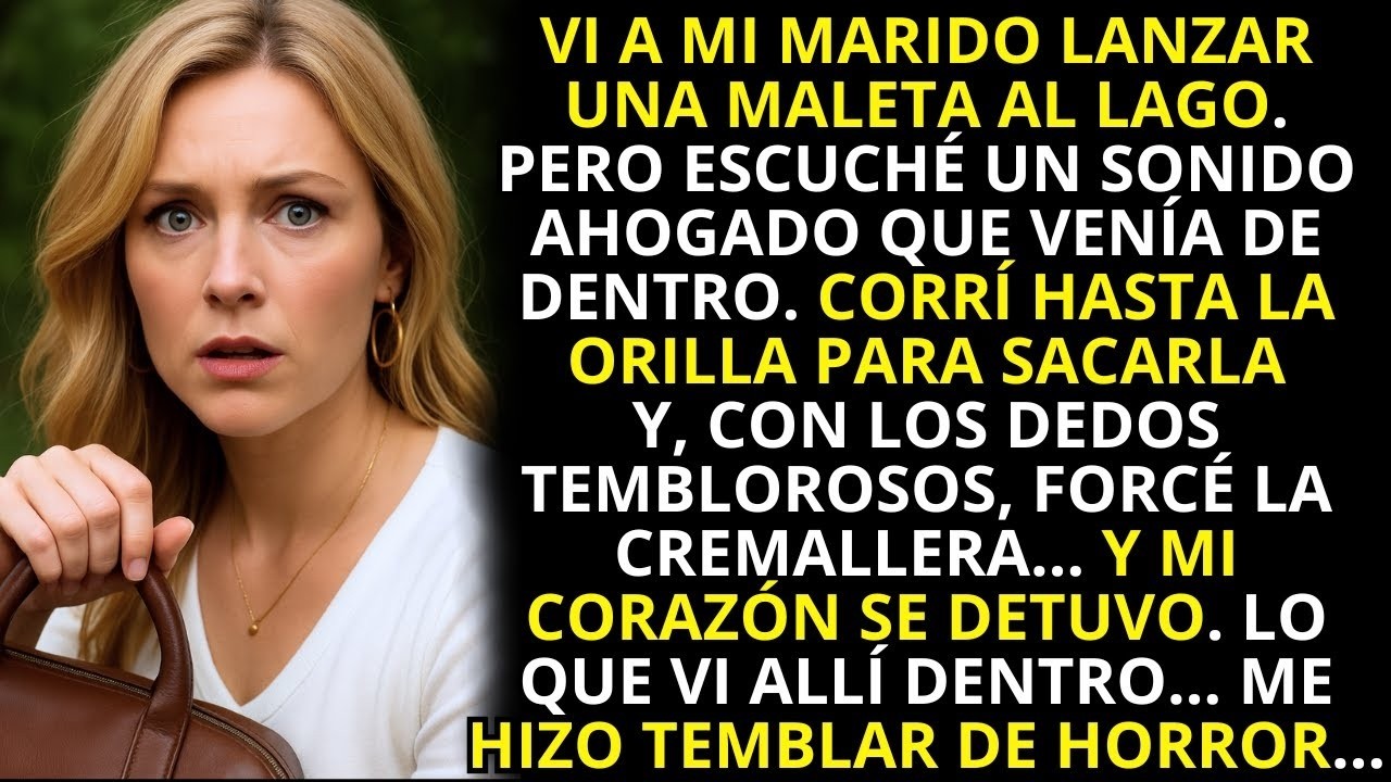 Vi a mi marido lanzar una maleta al lago y huir   Lo que encontré dentro me aterrorizó