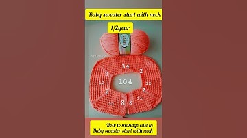 baby sweater start with neck/ #shortsvideoknitting for beginners