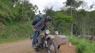 SOLO RIDING WITH MY MOTORCYCLE URAL SIDECAR - COOKING SMOKED CHIKEN ON A ROCK