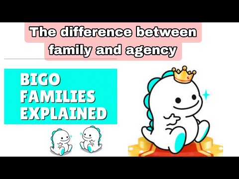 What is the difference between family and agency in Bigo Live application