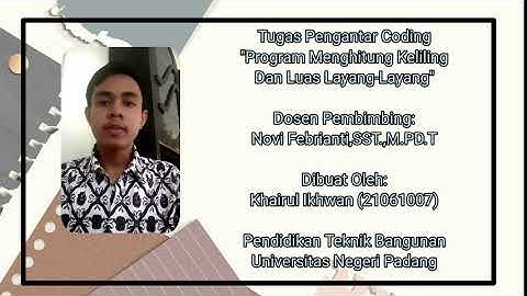 Program Menghitung Keliling dan Luas Layang-Layang