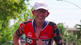 Swim 2.4 miles. Bike 112 miles. Run 26.2. Brag for the rest of your...