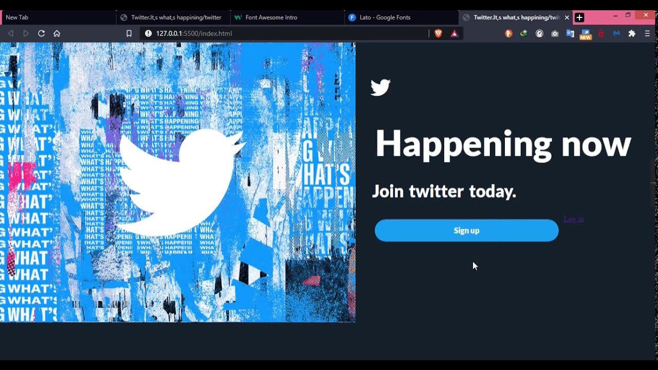 Twitter Login Page Clone - HTML & CSS - YouTube