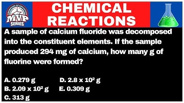 If a reaction makes 294 mg of Ca how much F is made?