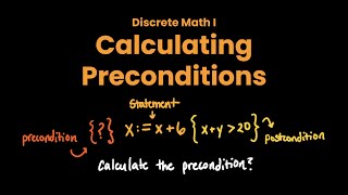 Calculate the Precondition (Discrete Math Tutorial) - Hoare, Many Assignments, Examples, Explained