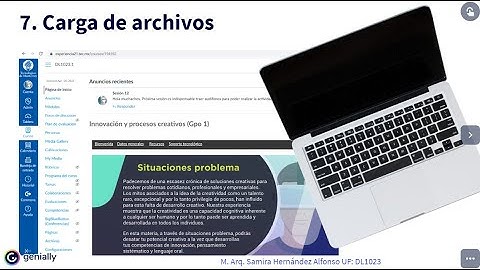 Canvas carga de archivos