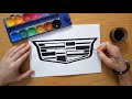 How to draw the Cadillac logo