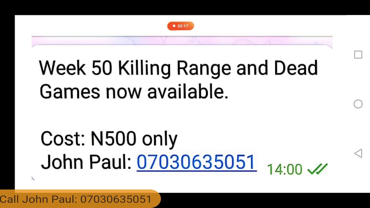 Week 50, 2020 UK Football Pools Dead Games