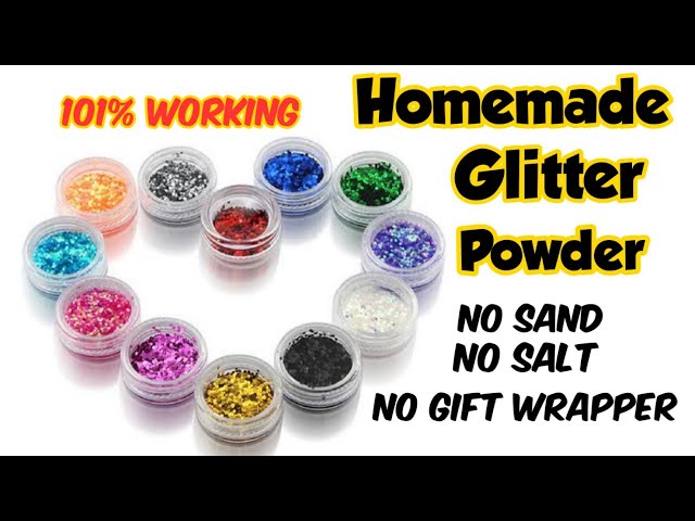 Homemade glitter/How to make glitter at home/HOMEMADE Inexpensive