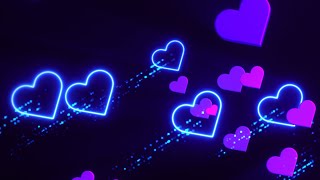 Neon 3D Flying Gradient Animation Heart Background Video | Footage | Screensaver