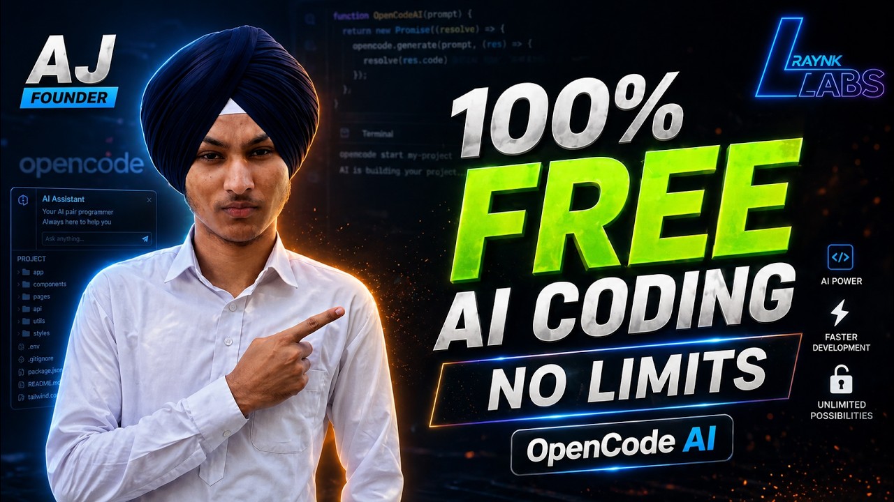 100% FREE AI Coding Tool 🤯 Build Projects with OpenCode AI - YouTube