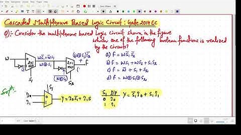 Cascaded Multiplexer Based Logic  Circuit : Gate 2014 EC