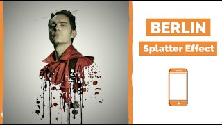 SPLATTER EFFECT Using Phone | Picsart Editing Tutorial | LA CASA DE PAPEL (BERLIN) screenshot 5