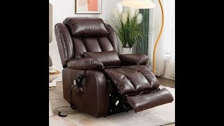 Review Edilly Power Lift Recliner Genuine Leather Mage Chair For Seniors