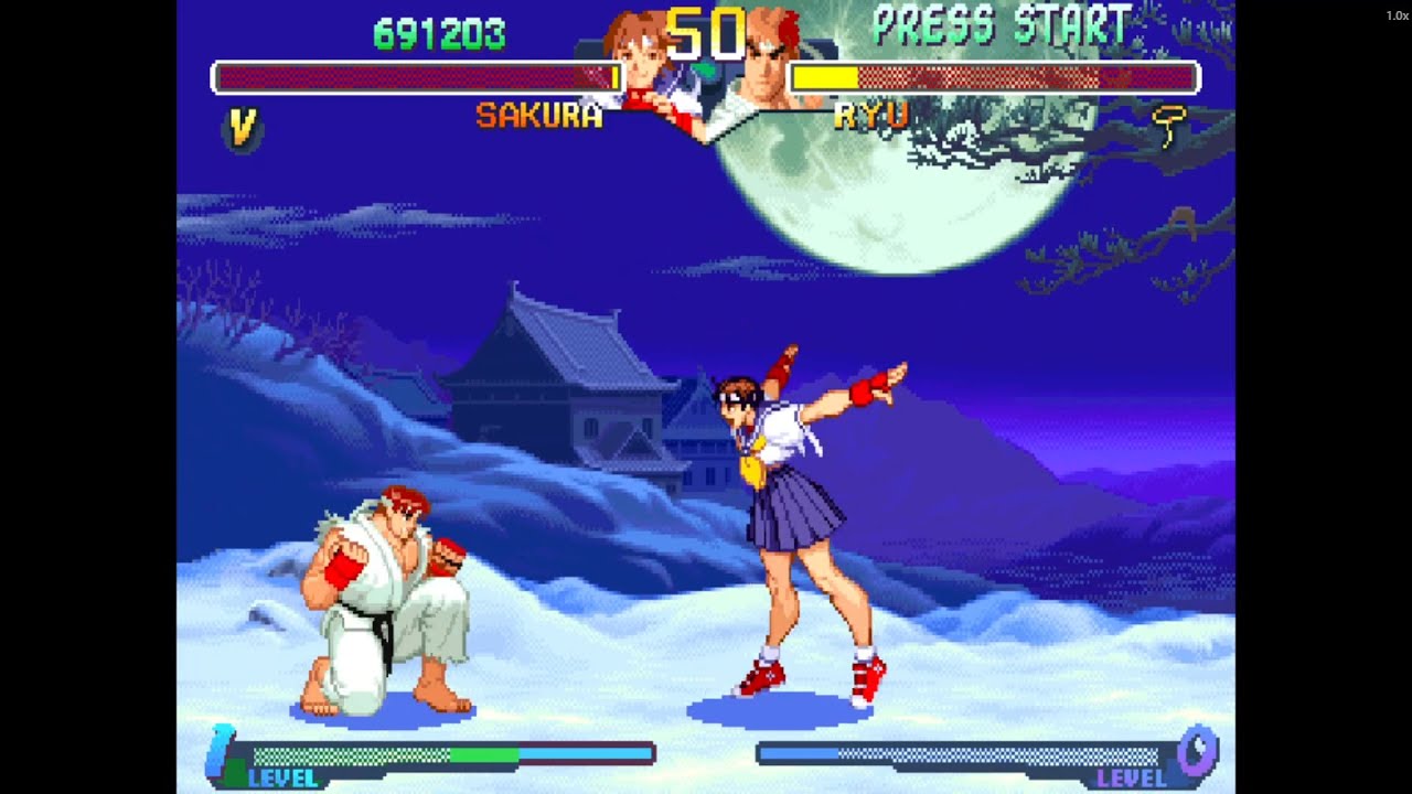 SAKURA — The Spirited Schoolgirl Fighter! | Street Fighter Alpha 2 Retro Gameplay
