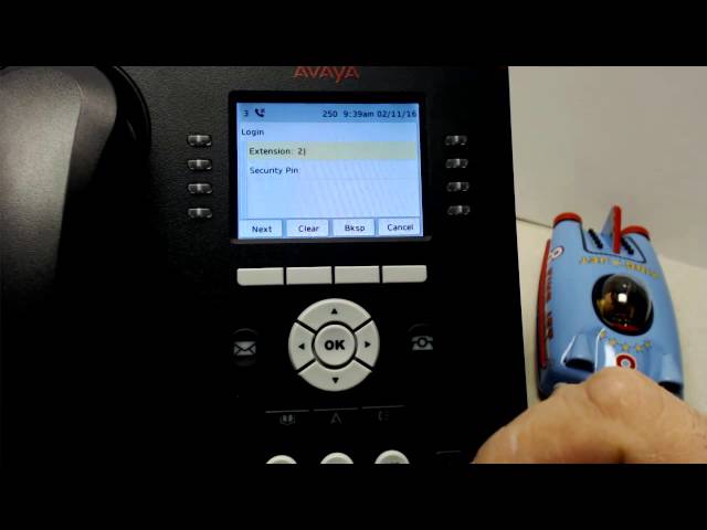 9611 Log In and Out Procedure Avaya IP Phone - YouTube
