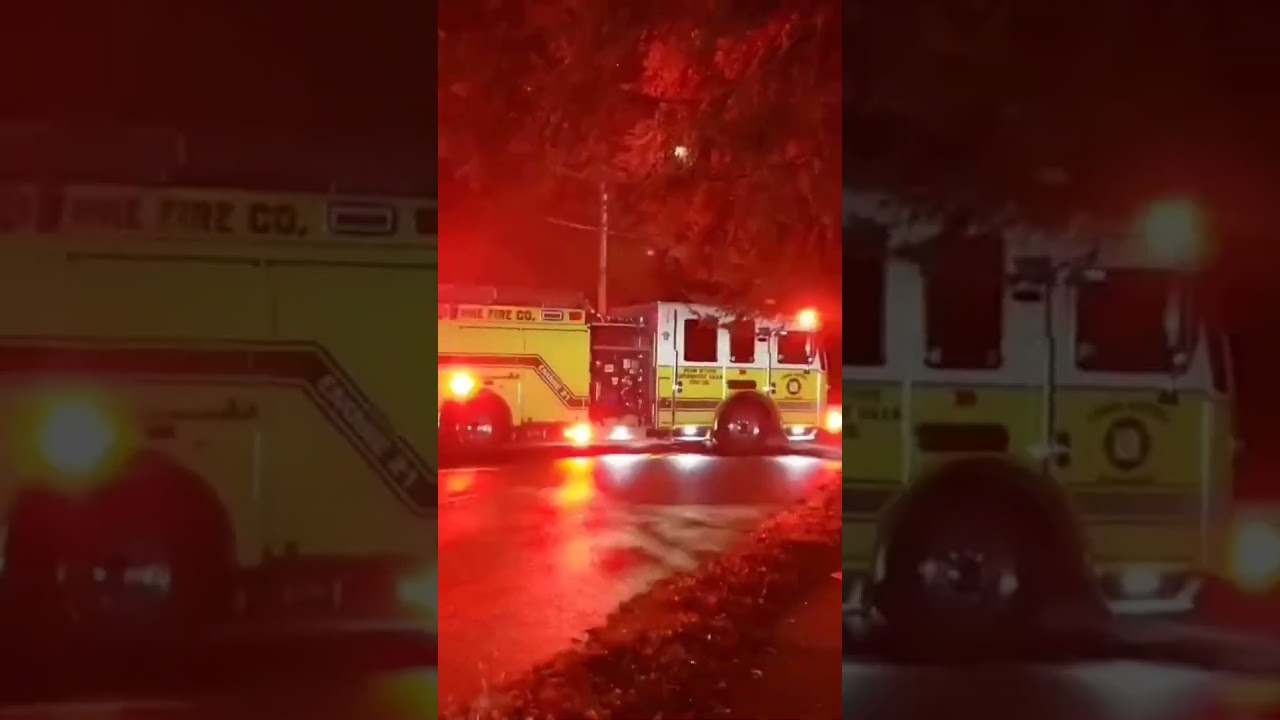 Penn Wynne Fire Company Engine and Rescue Responding and Returning 10-18-25