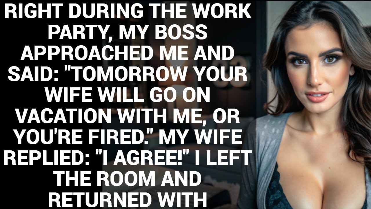 Right During The Work Party, My Boss Approached Me And Said: 