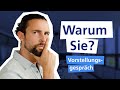 WARUM SOLLTEN WIR SIE EINSTELLEN? (+ Beispiel) I Vorstellungsgespräch 🚀 I Traumjob