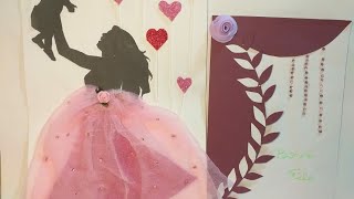 كيفية صنع بطاقة تهنئة لعيد الام   card for mother's day