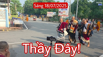 Hình ảnh thật 100% sư Minh Tuệ sáng nay 18/07/2025 xuất hiện bộ hành về Bồ Đề