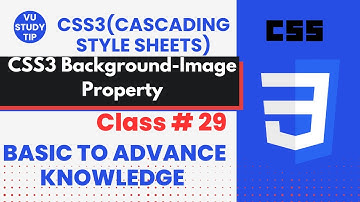 css3 background-image tutorial|class 29|Set Background-Repeat & Background-Position|@vustudy4121