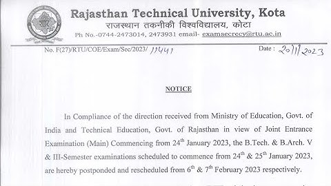 Rtu exam update|| exam postponed(3rd/5th sem)#rtuexamnews #rtukota #rtu @rtukotaecontents6761 @rtu