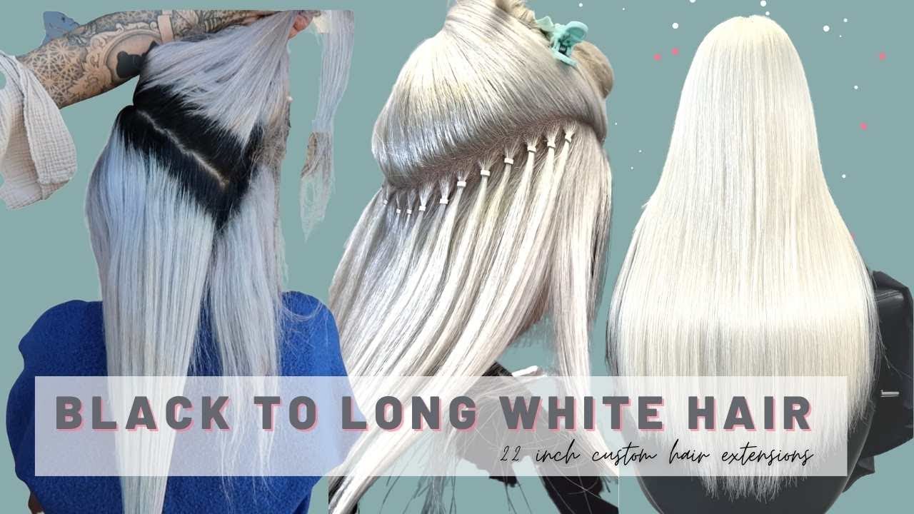 Rita Blue and White Hair Extensions - wide 8